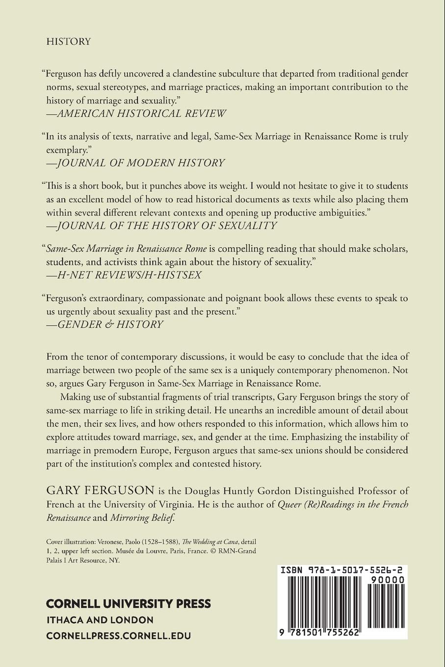 Same Sex Marriage In Renaissance Rome Gary Ferguson