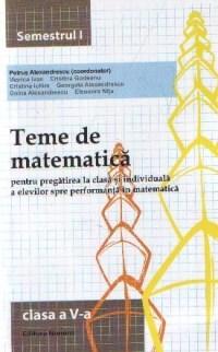 Teme De Matematica Clasa A V A Semestrul I Petrus Alexandrescu