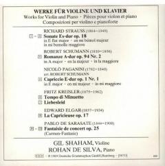 Gil Shaham / Rohan de Silva - Works for Violin and Piano