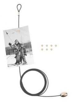 Cablu metalic pentru fotografii - White Kikkerland