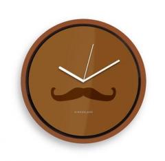 Wall Clock + Mustache