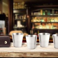 Shot Glasses With Leather Case