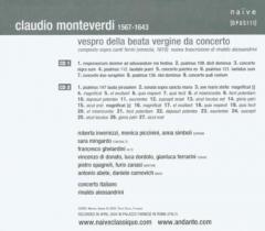 Monteverdi: Vespro della Beata Vergine
