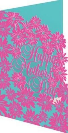 Happy Mother's Day Florals Lasercut Card