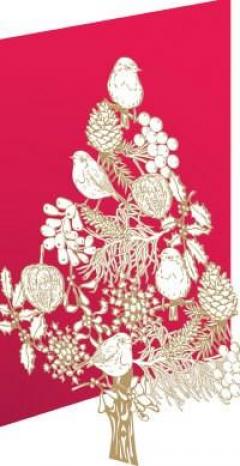 Felicitare - Winter Berries Lasercut Roger La Borde