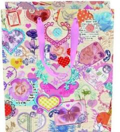 Punga cadou - Collage Hearts Small
