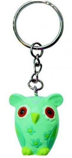 Owl Key Ring - Aqua