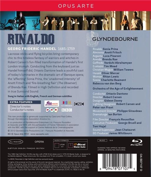 Handel: Rinaldo - Glyndebourne 2011 (Blu- Ray Disc) - Robert Carsen ...