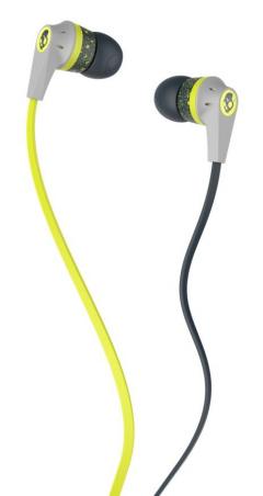 Casti Skullcandy Ink'd LGT Grey Hot Lime Dk Grey