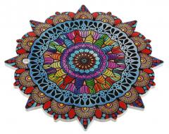 Suport din ceramica pentru vesela - Mandala - Albastru