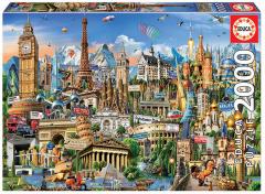 Puzzle 2000 piese - Europe Landmarks