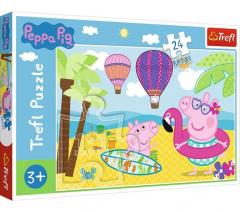 Puzzle 24 piese - Maxi - Peppa Pig in vacanta