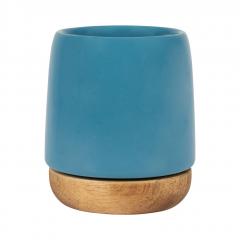 Ceasca - Nordika Blue 100ml, stoneware+acacia wood