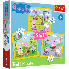 Puzzle 3in1 - Peppa Pig - O Zi Aniversara