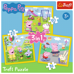 Puzzle 3in1 - Peppa Pig - O Zi Aniversara