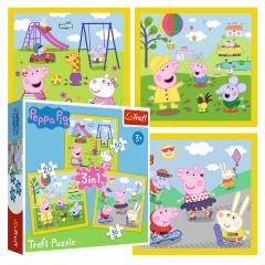 Puzzle 3in1 - Peppa Pig - O Zi Aniversara