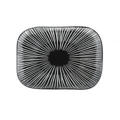 Farfurie - Cosmos Noir Et Blanc Rectangle, 14x10cm (doua modele)