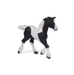 Figurina - Black piebald cob foal