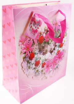 Punga cadou - Roz cu flori
