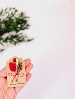Martisor - Cartonas cu magnet cu flori uscate