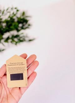 Martisor - Cartonas cu magnet cu flori uscate