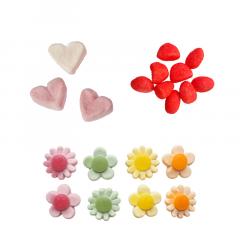 Borcan bezele - Les Bocaux Fleurs, fraises & coeurs guimauve, 465g