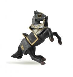 Figurina - Knight in black armour horse