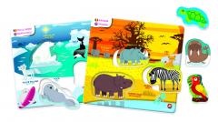 Puzzle educativ - Agerino - Habitatul animalutelor