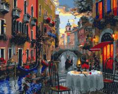 Set pictura pe numere - Romantic Dinner, 40x50 cm