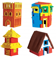 Puzzle din spuma - World Wide - 3D Houses