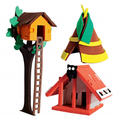 Puzzle din spuma - World Wide - 3D Houses