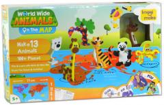 Puzzle din spuma - World Wide - Animals on the Map