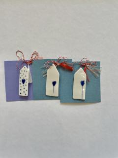 Brosa din Portelan - Albastru - mai multe modele