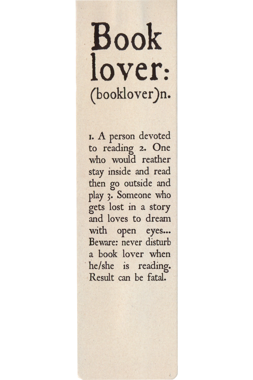Semn de carte - Booklover definition