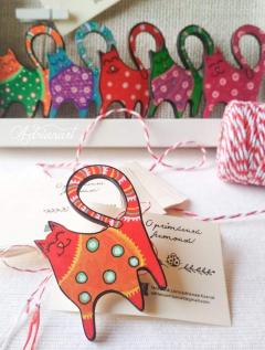 Brosa martisor - Pisici mari, mai multe culori