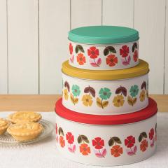 Cutie metalica mare - Mid Century Poppy Cake