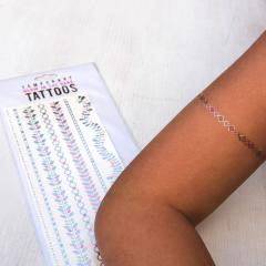 Tatuaje temporare - Silver Leaf Chain