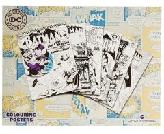 Set 6 postere pentru colorat - DC Originals Retro
