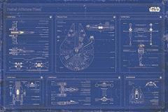 Poster maxi - Star Wars "Rebel alliance fleet blueprint"