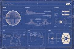 Poster maxi - Star Wars Imperial fleet blueprint Pyramid International