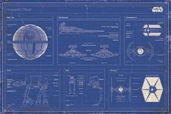 Poster maxi - Star Wars Imperial fleet blueprint