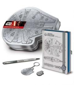 Set carnet, pix, insigna si breloc - Star Wars - Millennium Falcon Pyramid International