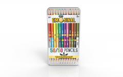 Set 12 creioane colorate cu 2 capete - Get Emojinal
