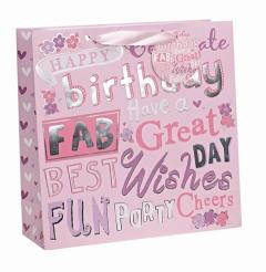 Punga medie pentru cadou - Happy Birthday Girl Meridian Import Company