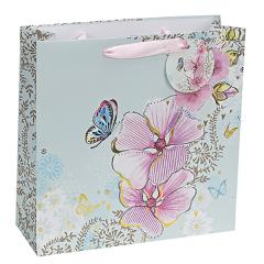 Punga pentru cadou - Pink Floral - mini Meridian Import Company
