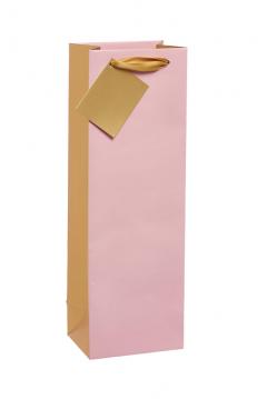 Punga pentru cadou - Pink & Gold - Bottle