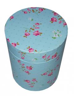 Cutie pentru cadou - Blue With Pink Flowers, medie Meridian Import Company