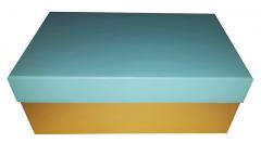 Cutie pentru cadou - Aqua gold - 11.5 x 8 x 5.5 cm Meridian Import Company