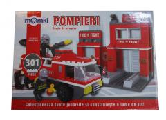 Jucarie Pompieri 301 piese - Statie de pompieri