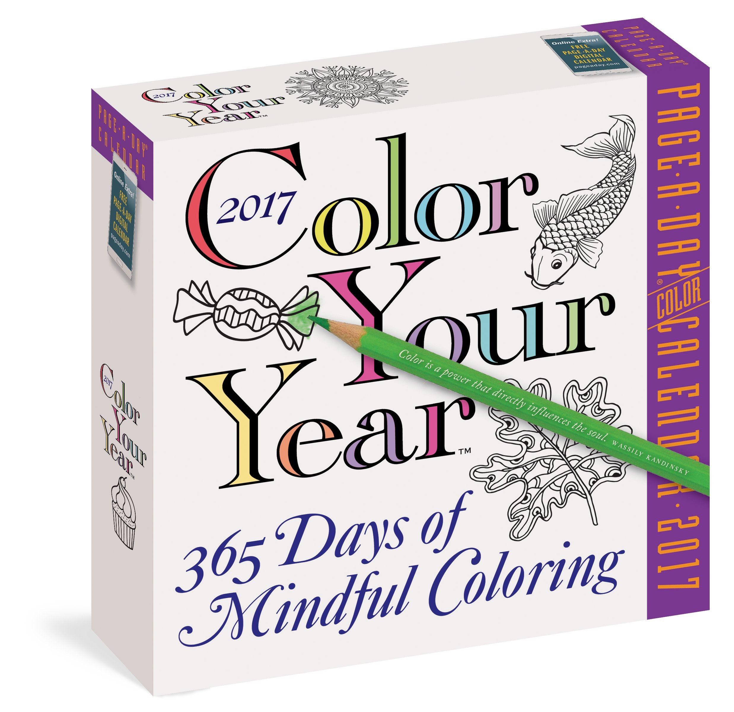 Calendar 2017 Color Your Year PageADay Workman Publishing